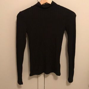 Topshop ribbed mock neck sweater